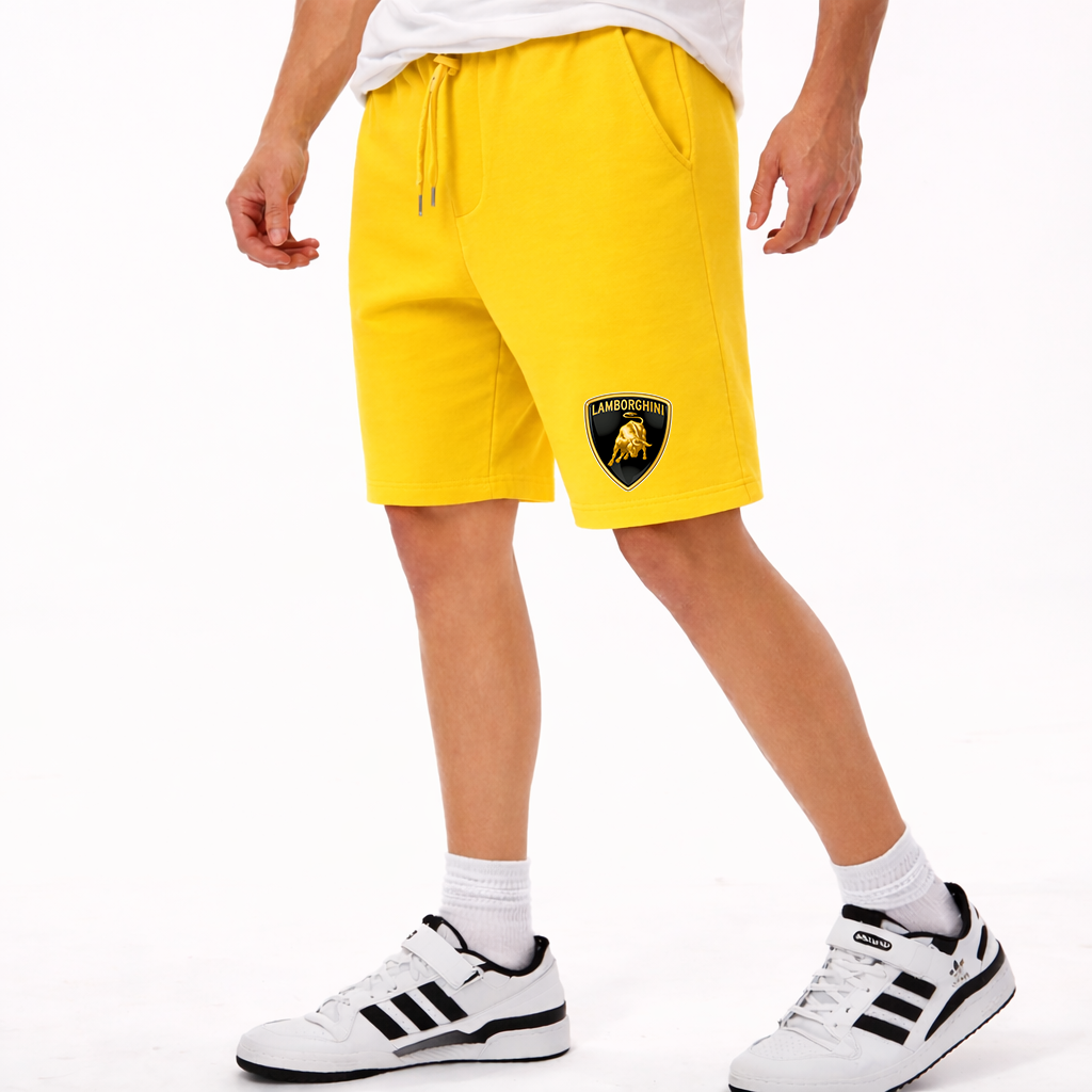 Men’s Lamborghini Car Athletic Fleece Shorts